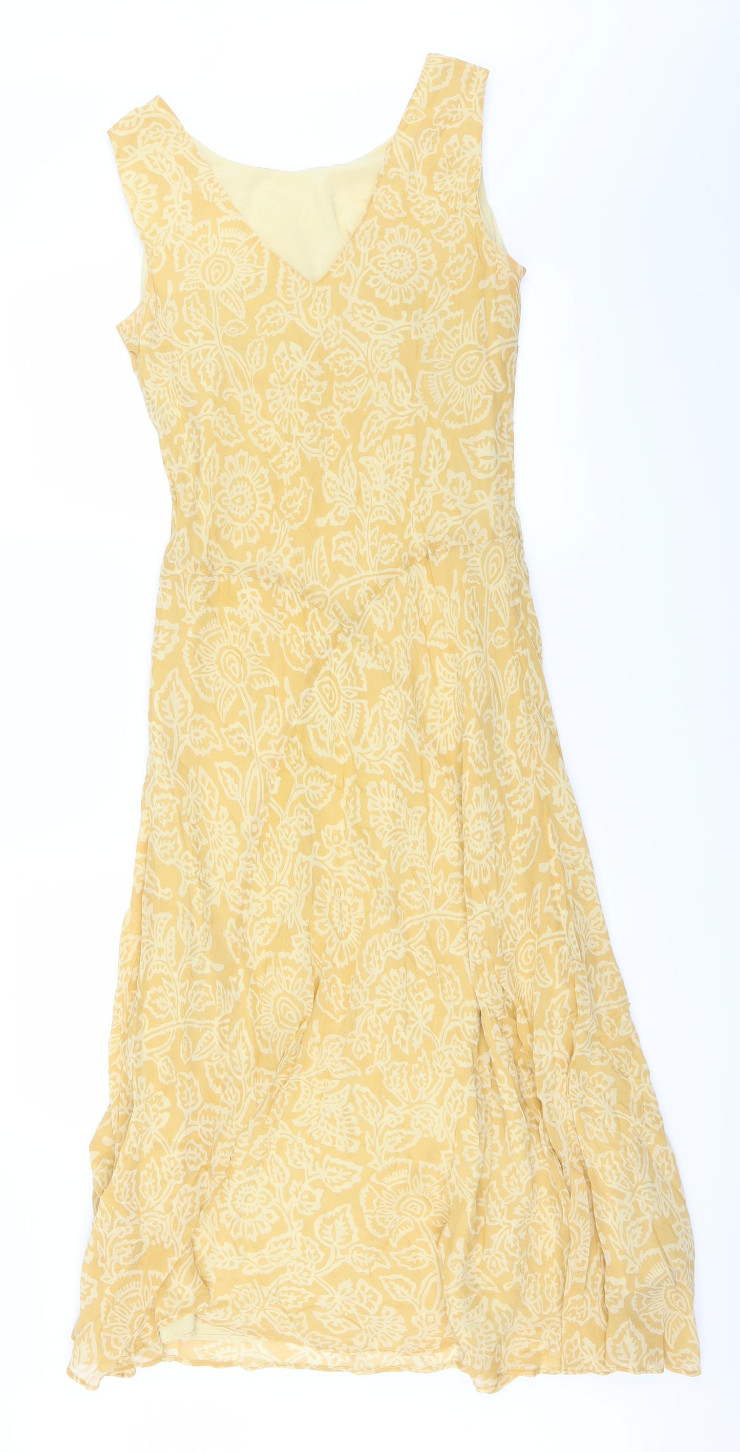 Country Casuals Womens Yellow Floral  Ball Gown  Size 14