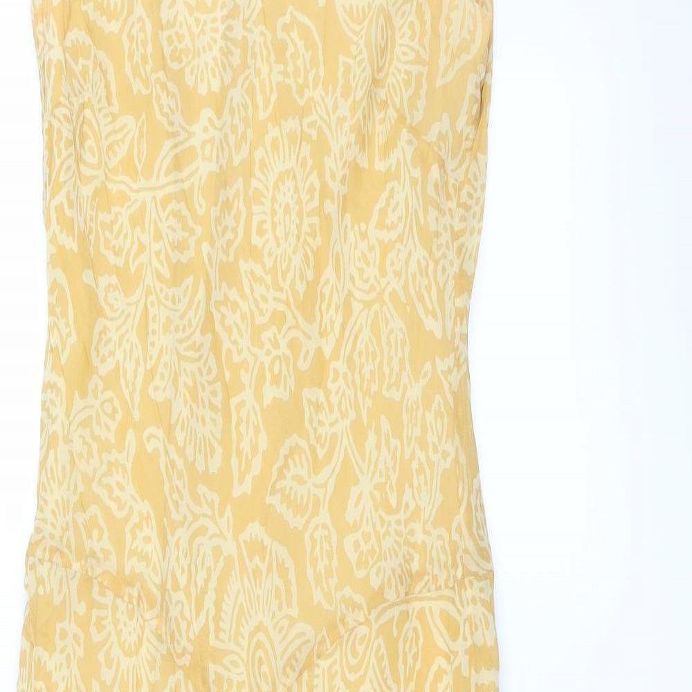 Country Casuals Womens Yellow Floral  Ball Gown  Size 14