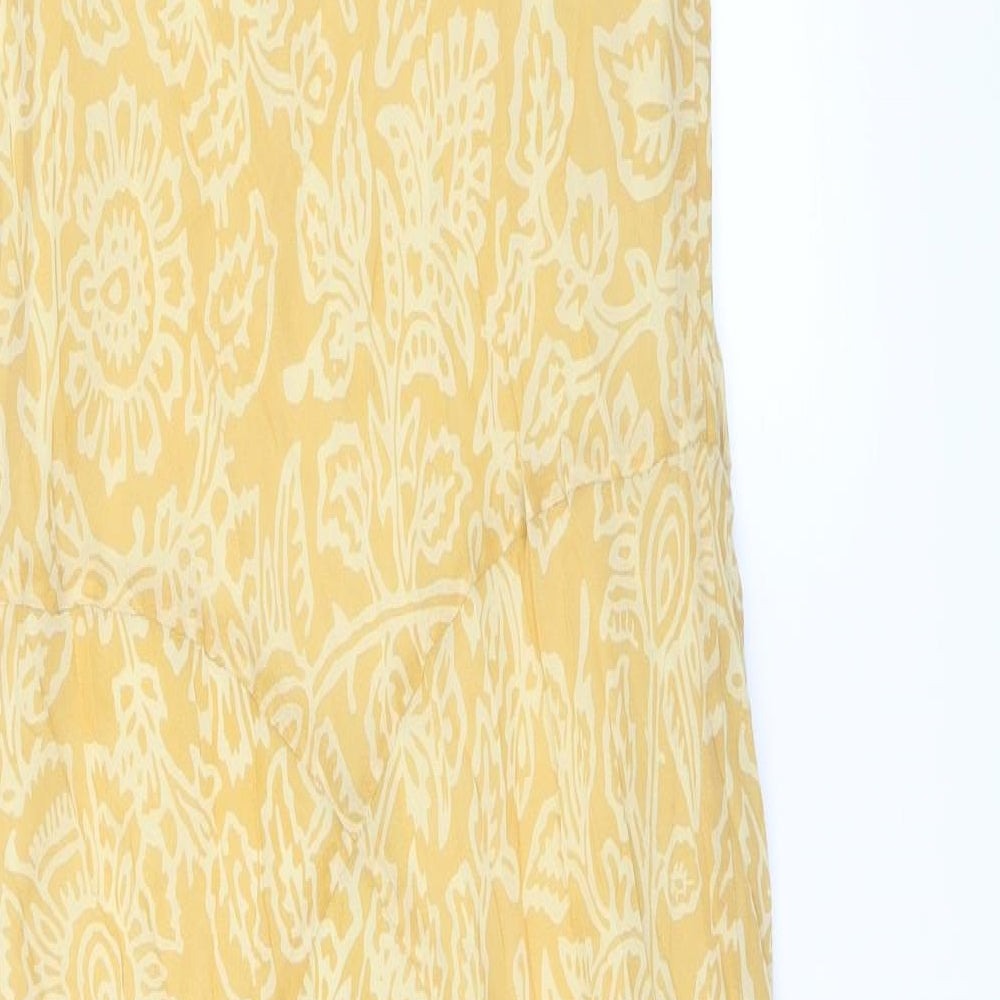 Country Casuals Womens Yellow Floral  Ball Gown  Size 14