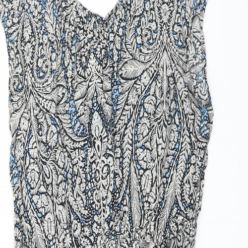 Warehouse Womens Blue Floral  Mini  Size 8