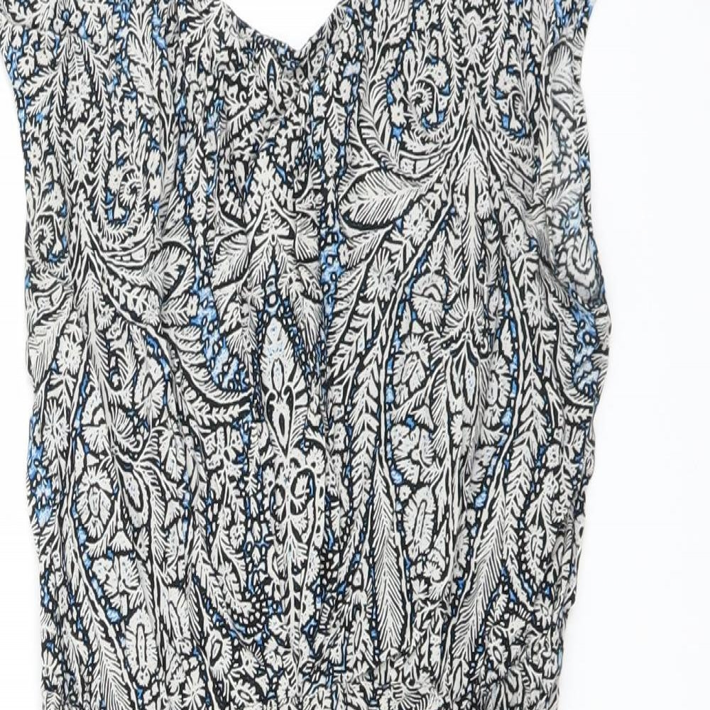 Warehouse Womens Blue Floral  Mini  Size 8