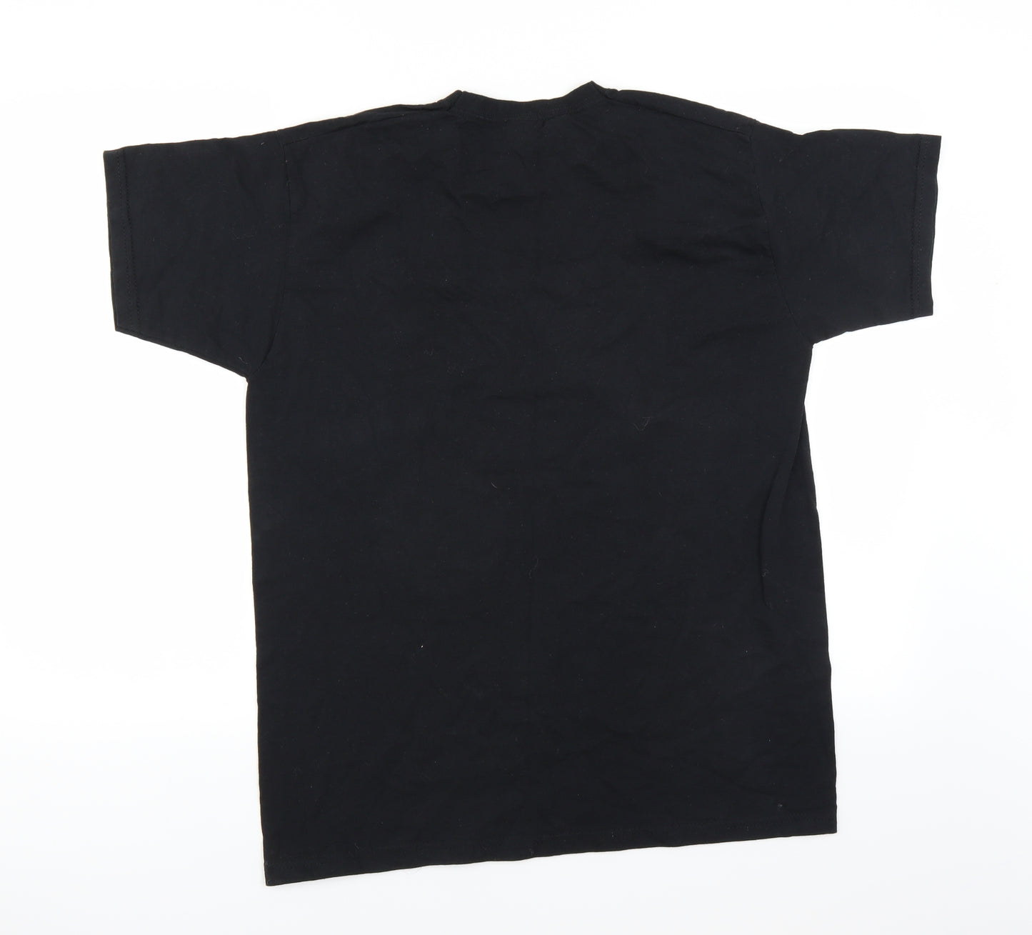 Fruit of the Loom Mens Black    T-Shirt Size M  - Face