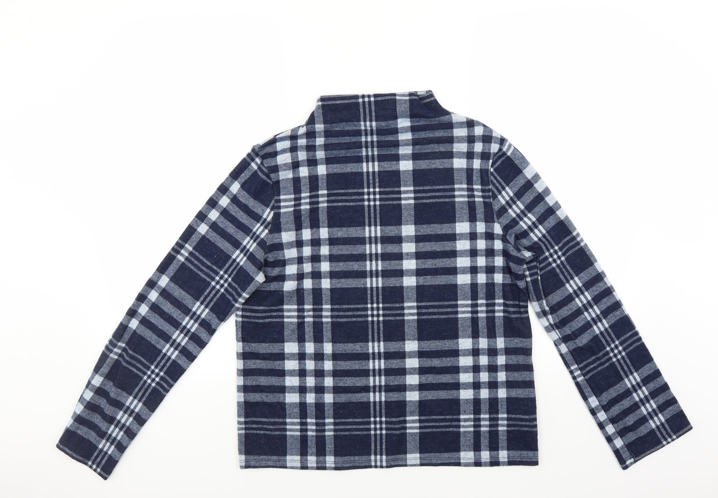Marks and Spencer Womens Blue Plaid  Pullover Jumper Size 10