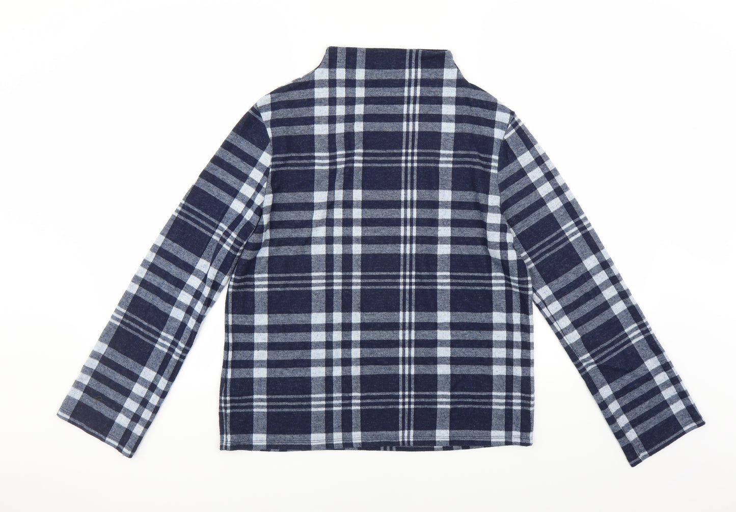 Marks and Spencer Womens Blue Plaid  Pullover Jumper Size 10