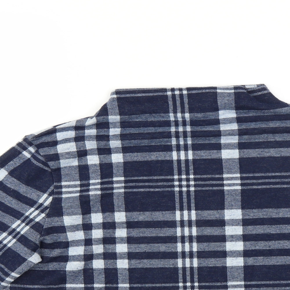 Marks and Spencer Womens Blue Plaid  Pullover Jumper Size 10