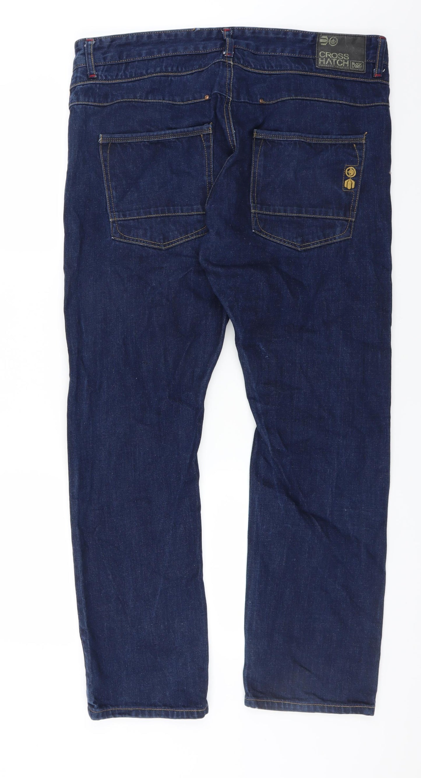 Crosshatch Mens Blue   Straight Jeans Size 38 L31 in