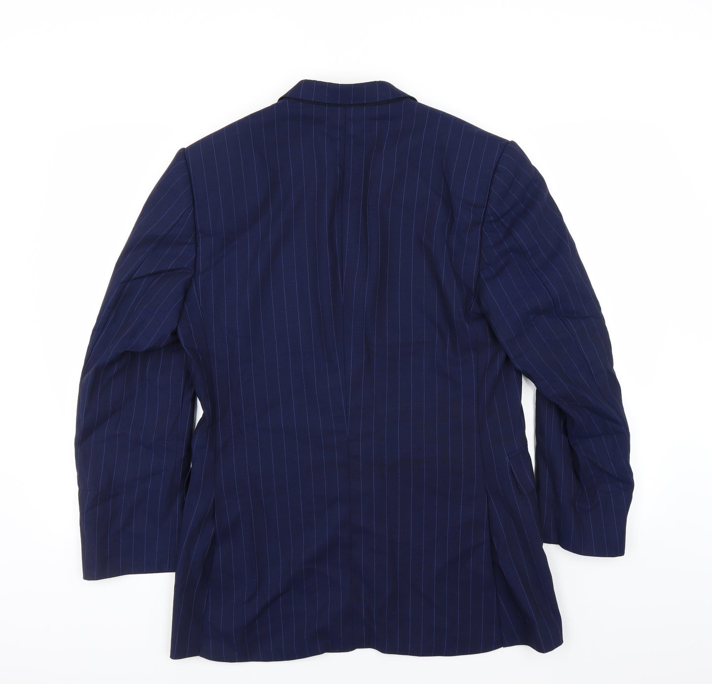 Chester Barrie Mens Blue Striped  Jacket Suit Jacket Size 38
