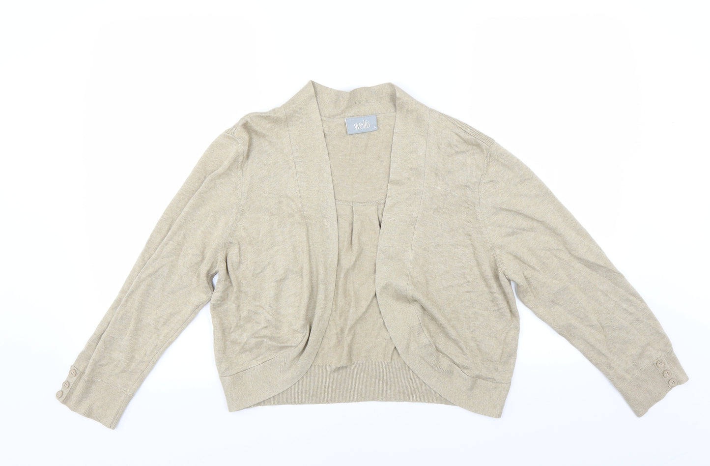 Wallis Womens Beige   Cardigan Jumper Size L  - Shrug
