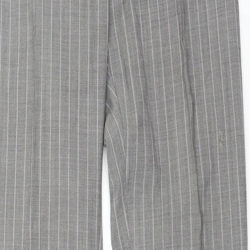 Massimo Dutti Womens Grey Striped  Trousers  Size 12 L33 in