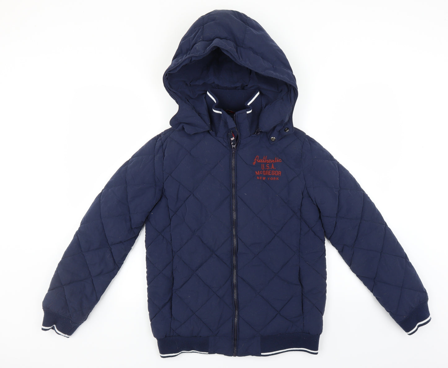McGregor Boys Blue   Quilted Coat Size 14 Years