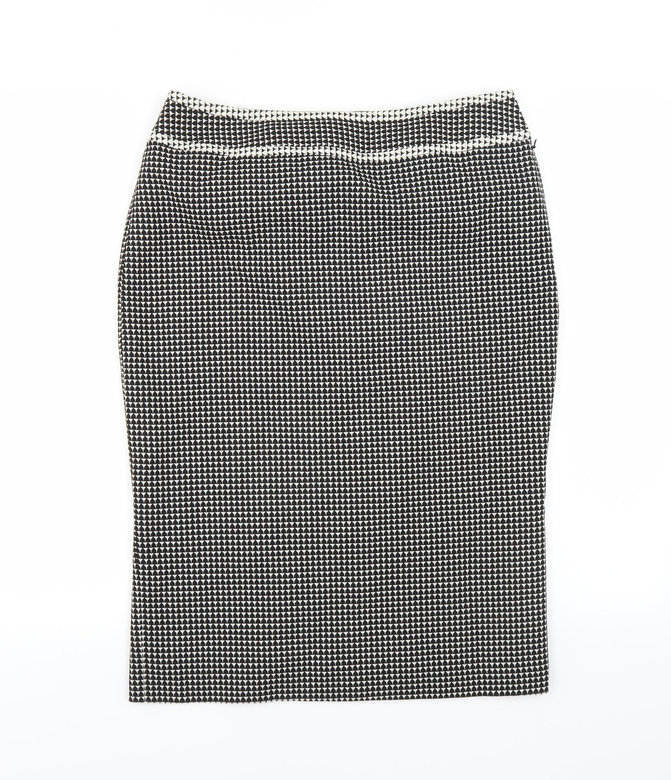 NEXT Womens Black Geometric  Straight & Pencil Skirt Size 12