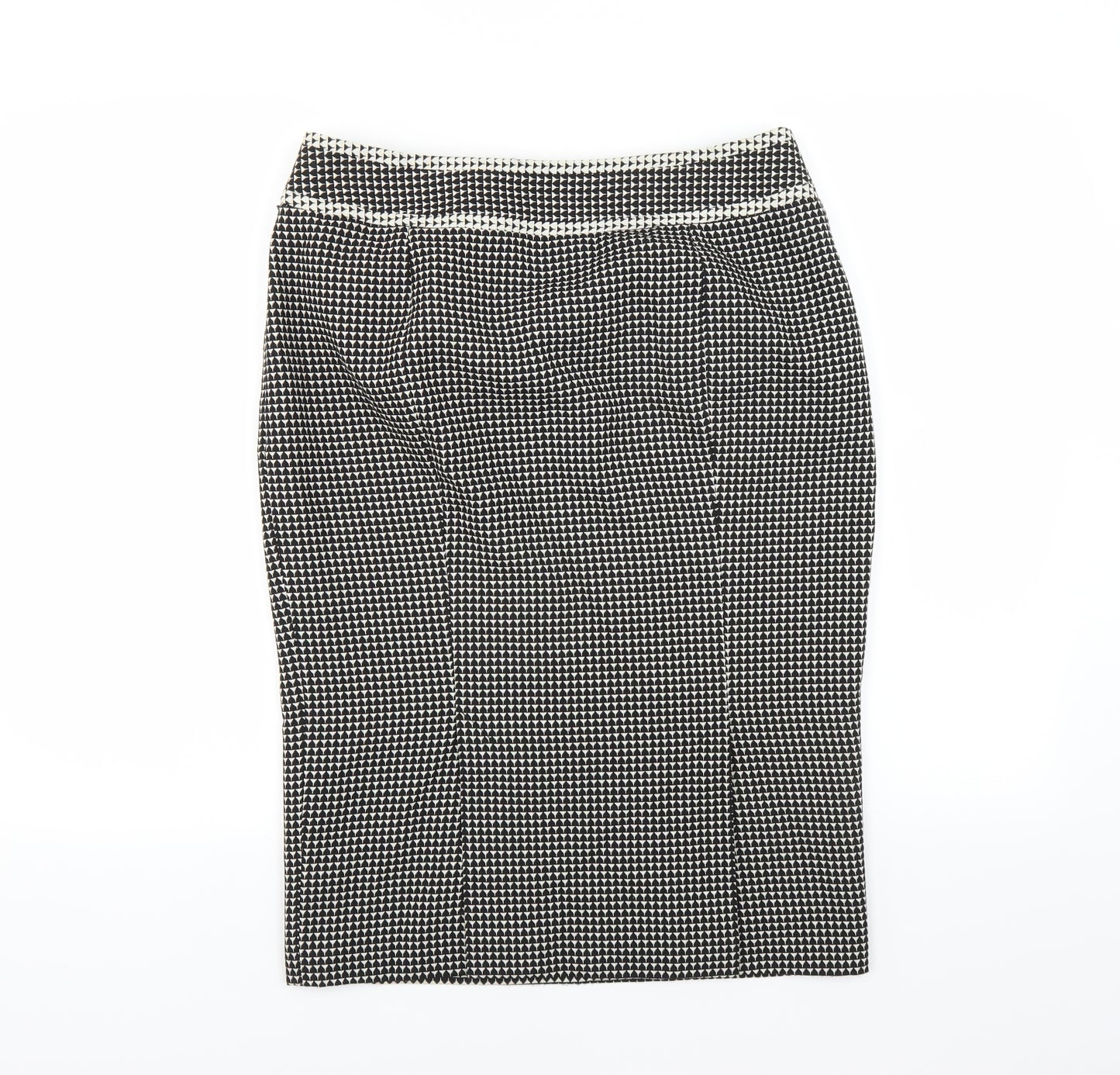 NEXT Womens Black Geometric  Straight & Pencil Skirt Size 12