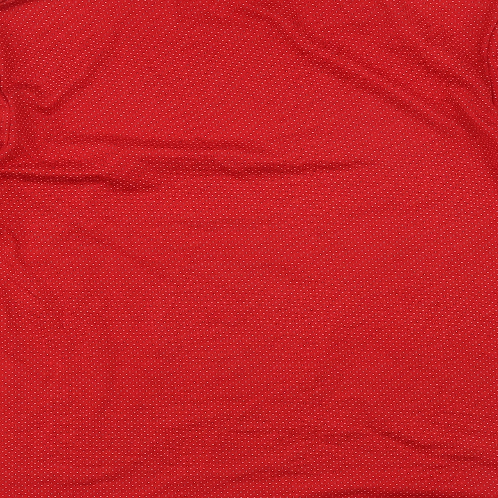 Miss Laha Womens Red Polka Dot  Pullover Sweatshirt Size M  - Fleece lined