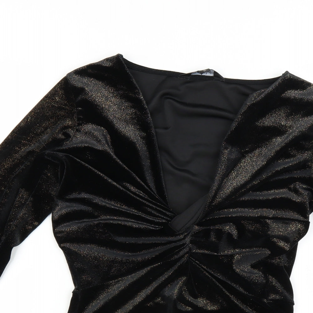 Miss Selfridge Womens Black   Catsuit One-Piece Size 10
