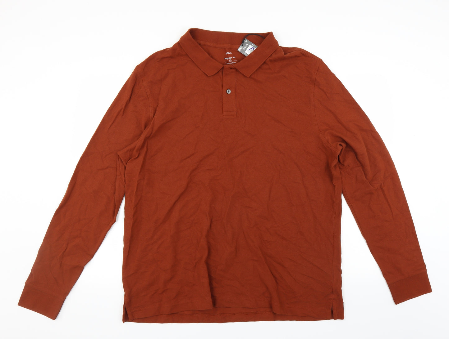 Marks and Spencer Mens Brown    Polo Size 2XL