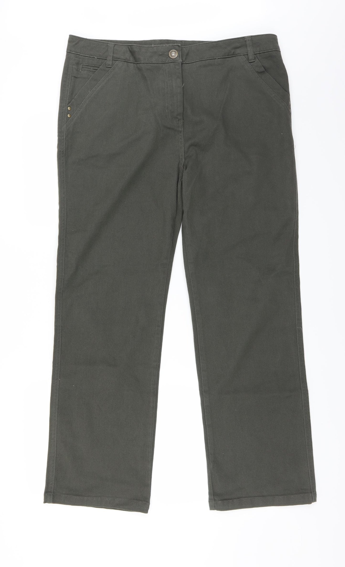 DASH Womens Green   Straight Jeans Size 18 L29 in