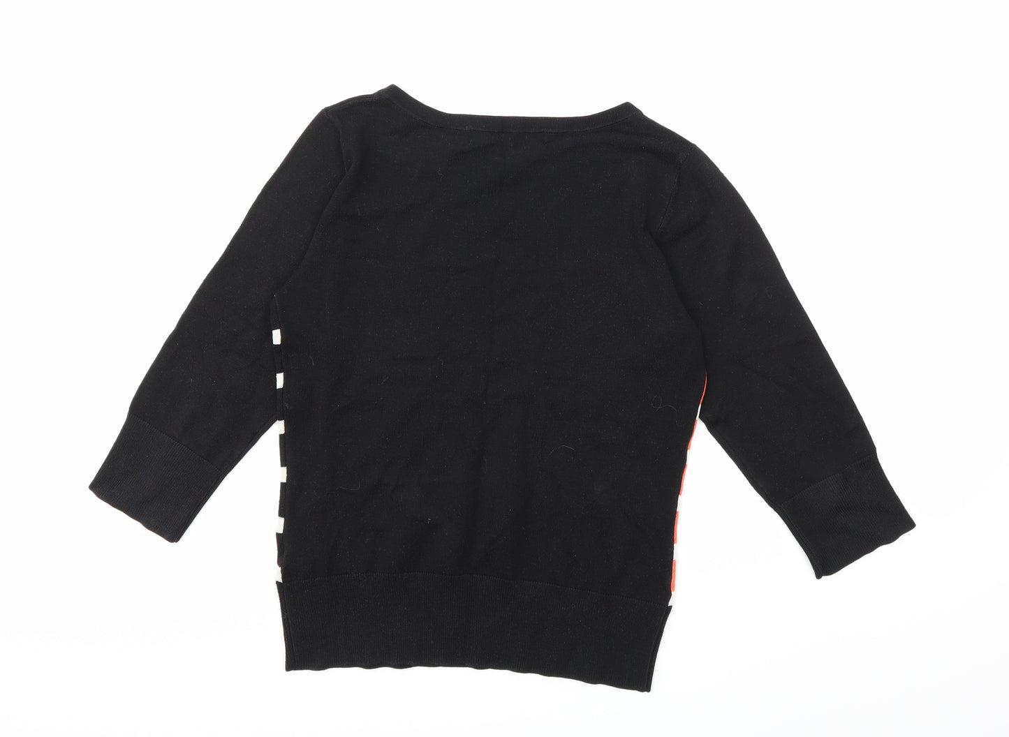 Principles Womens Black Striped  Pullover Jumper Size 10