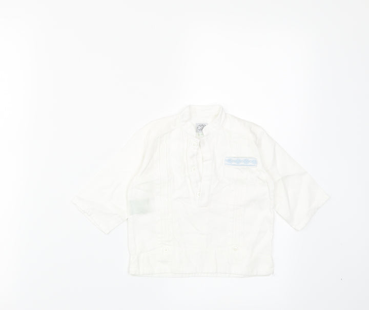 Preworn Baby White   Basic T-Shirt Size 12 Months