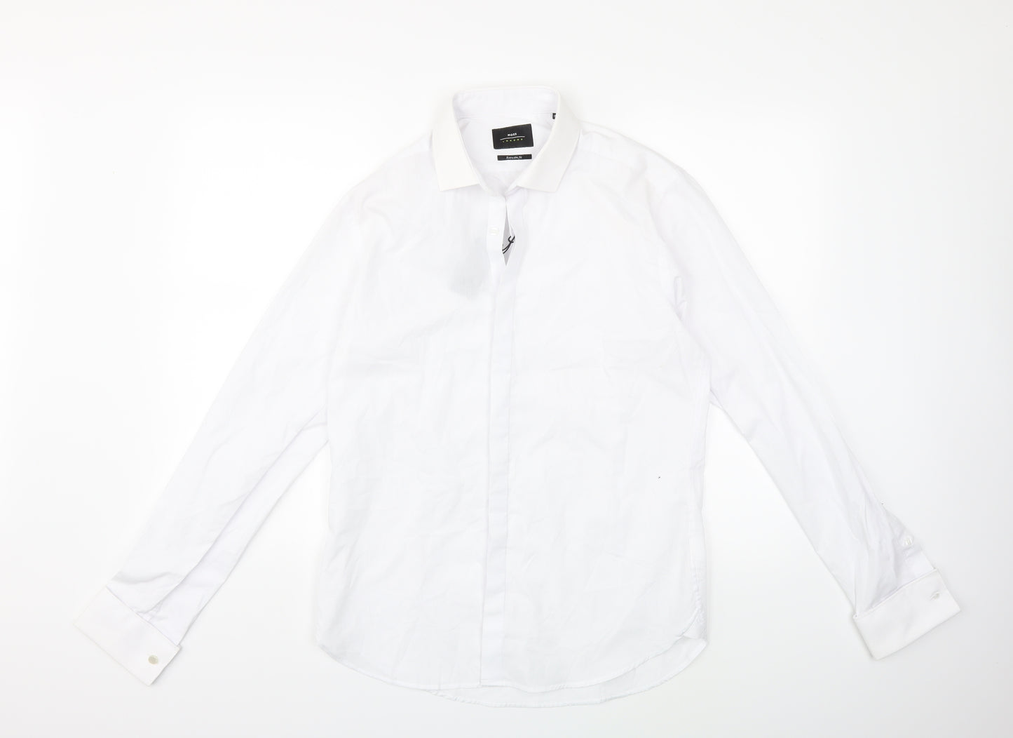 Moss Bros Mens White    Dress Shirt Size 15.5
