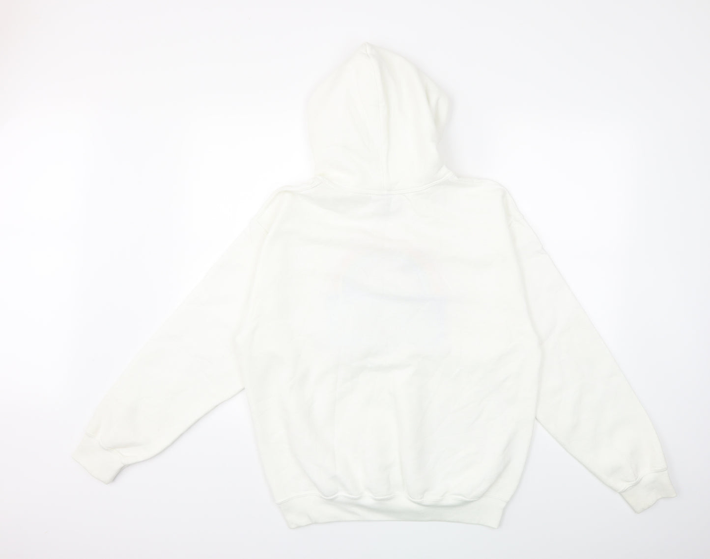 Gildan Womens White   Pullover Hoodie Size M  - thank you nhs