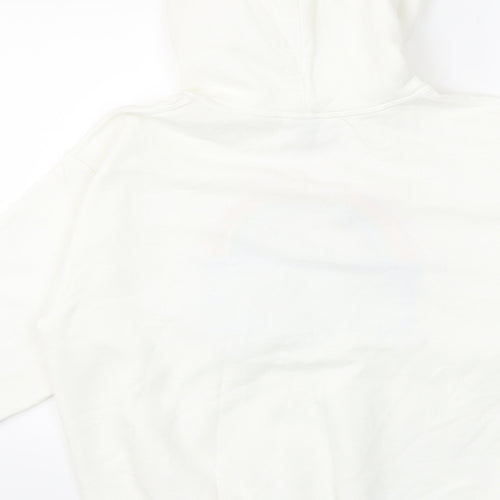 Gildan Womens White   Pullover Hoodie Size M  - thank you nhs