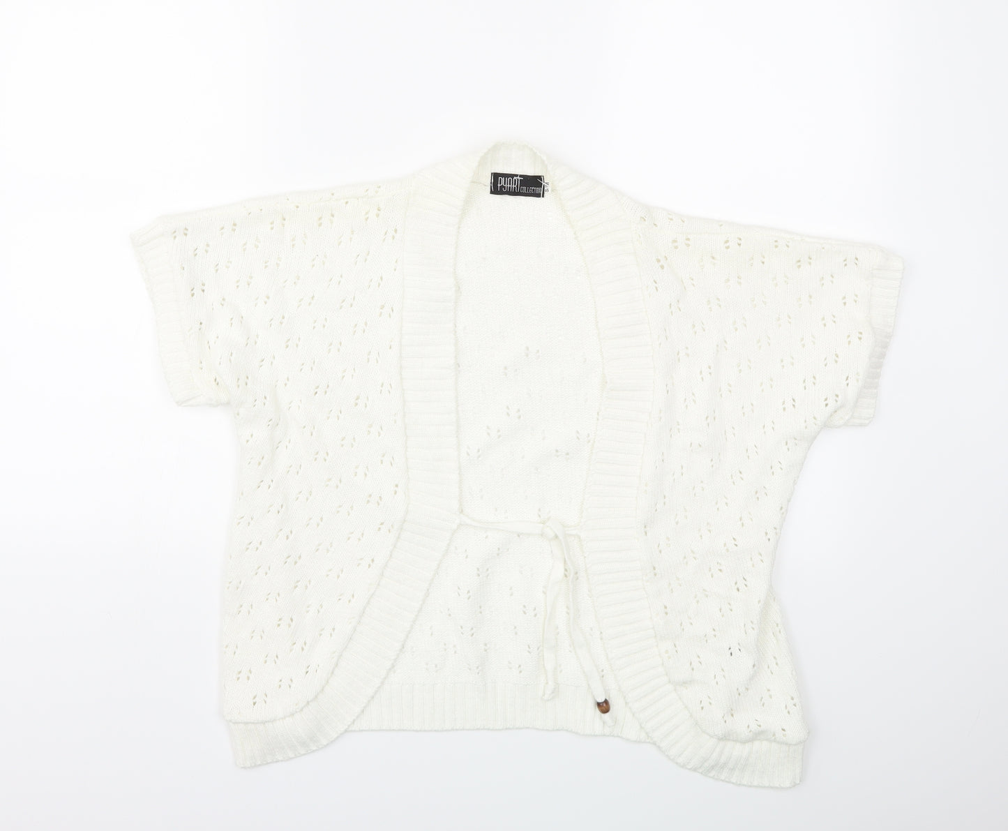 Pyari Womens White   Cardigan Jumper Size S