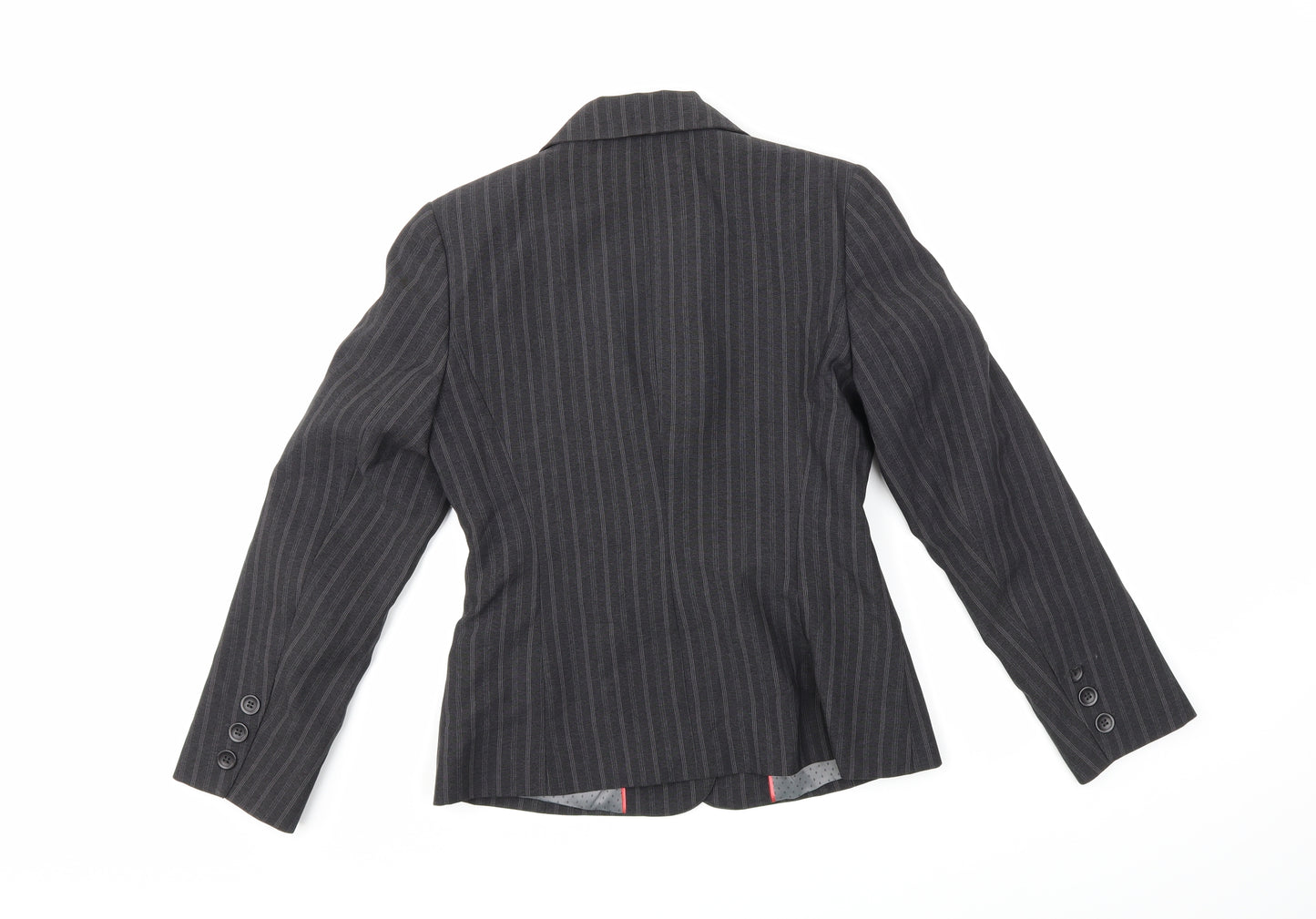 Autonomygrey Womens Grey Striped  Jacket Blazer Size 6