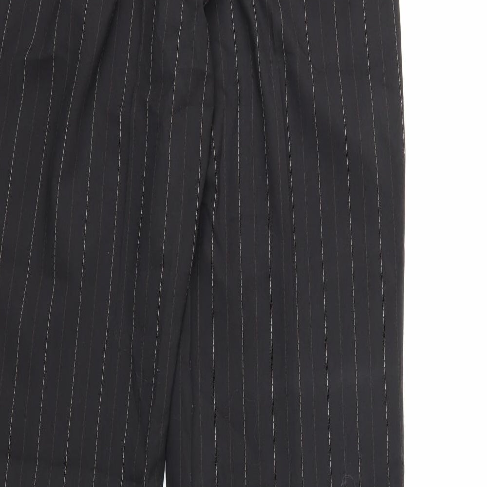 Jake's Womens Black Striped  Trousers  Size 28 in L32 in
