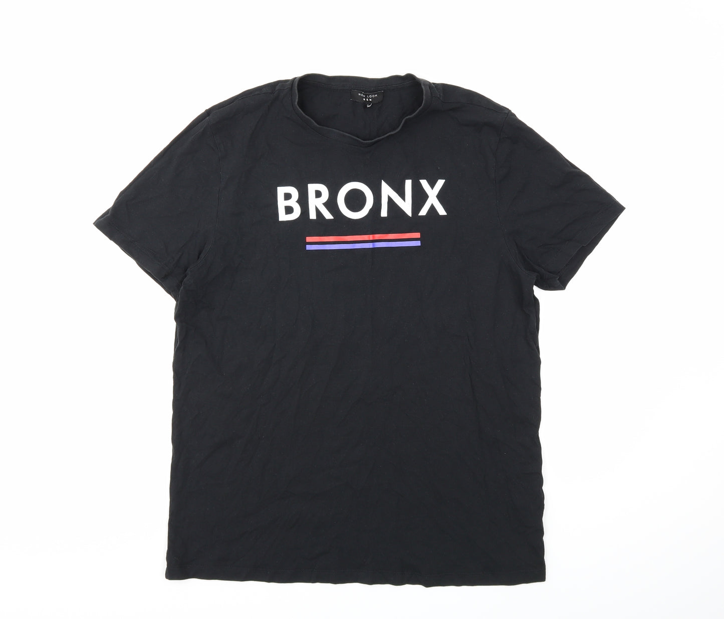 New Look Mens Black    T-Shirt Size L