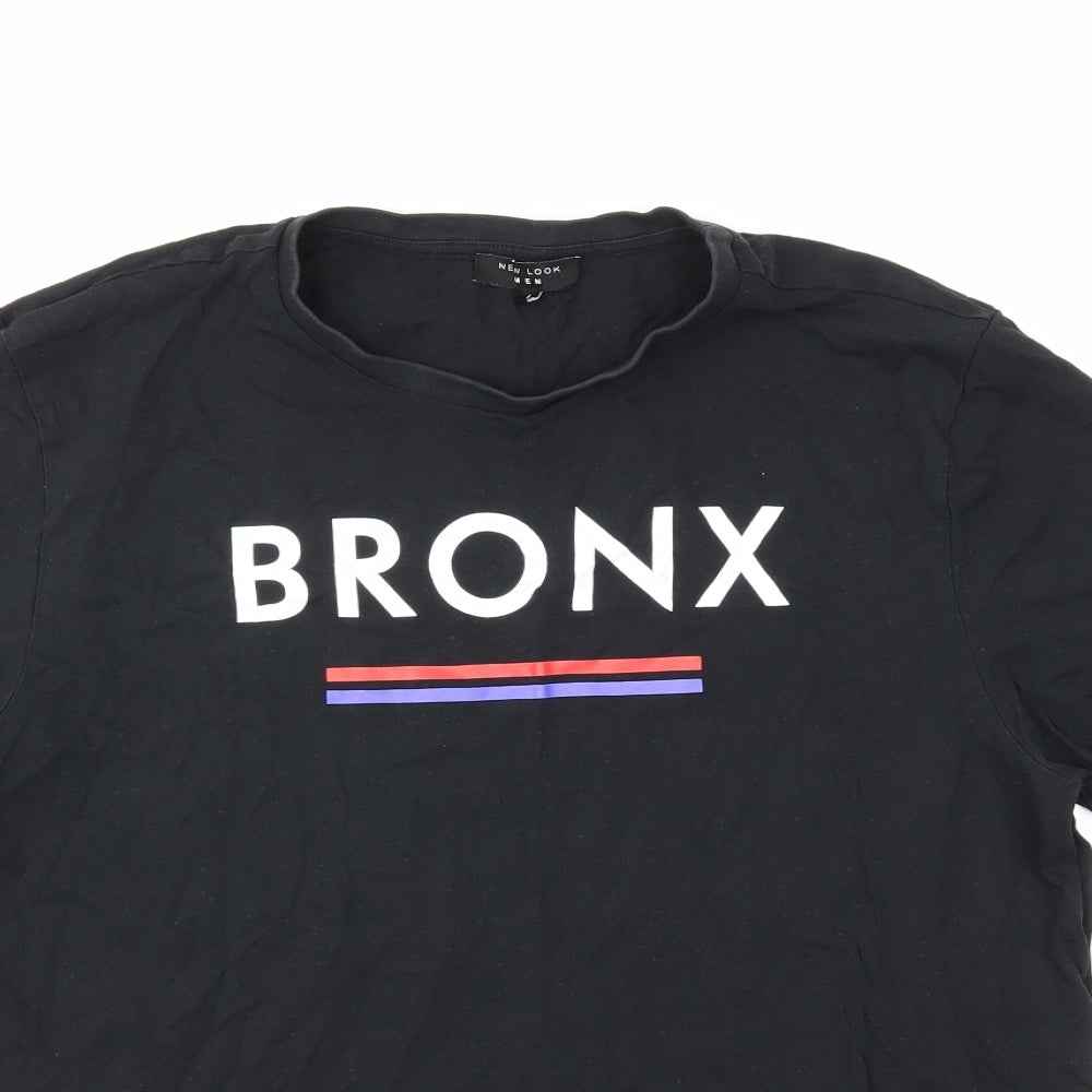 New Look Mens Black    T-Shirt Size L