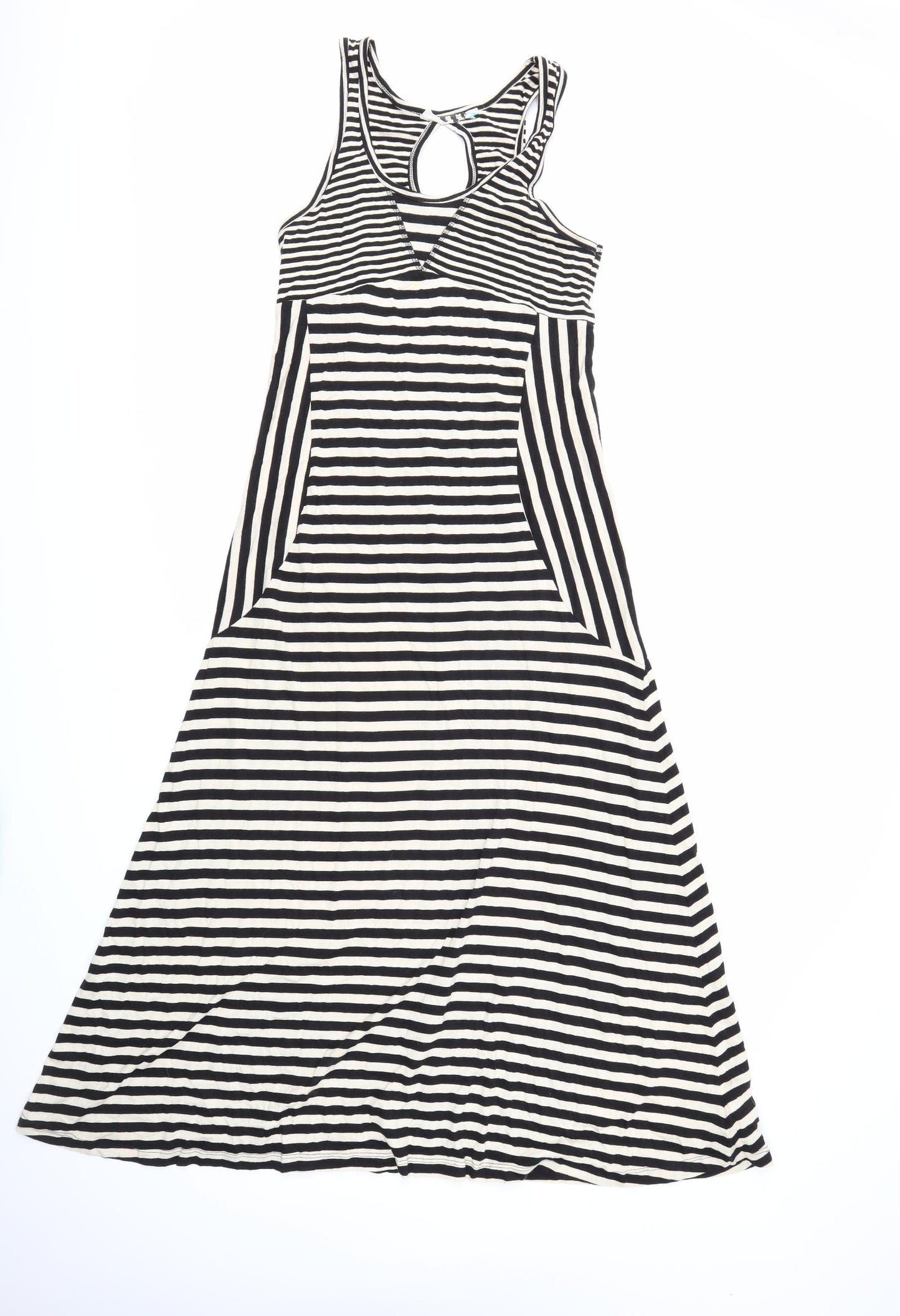 Denim & Co. Womens Beige Striped  Maxi  Size 10