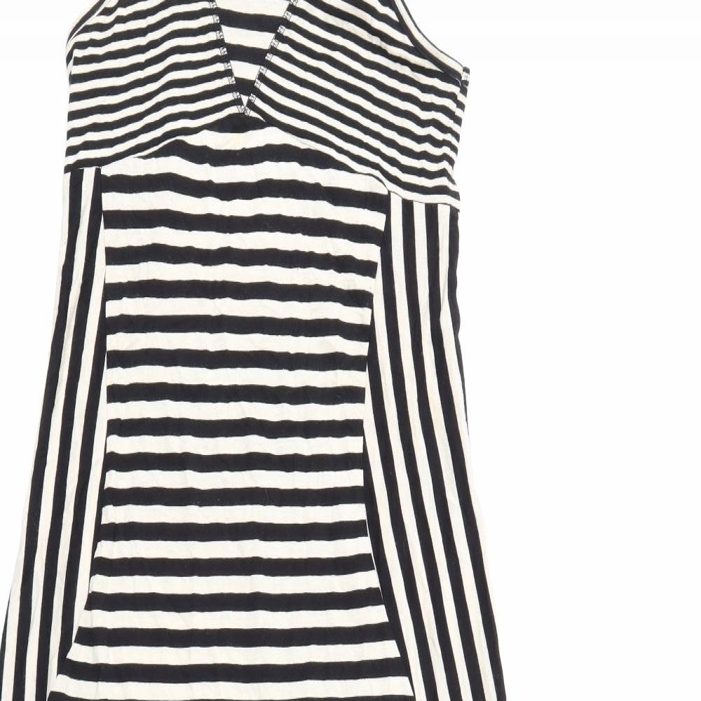 Denim & Co. Womens Beige Striped  Maxi  Size 10