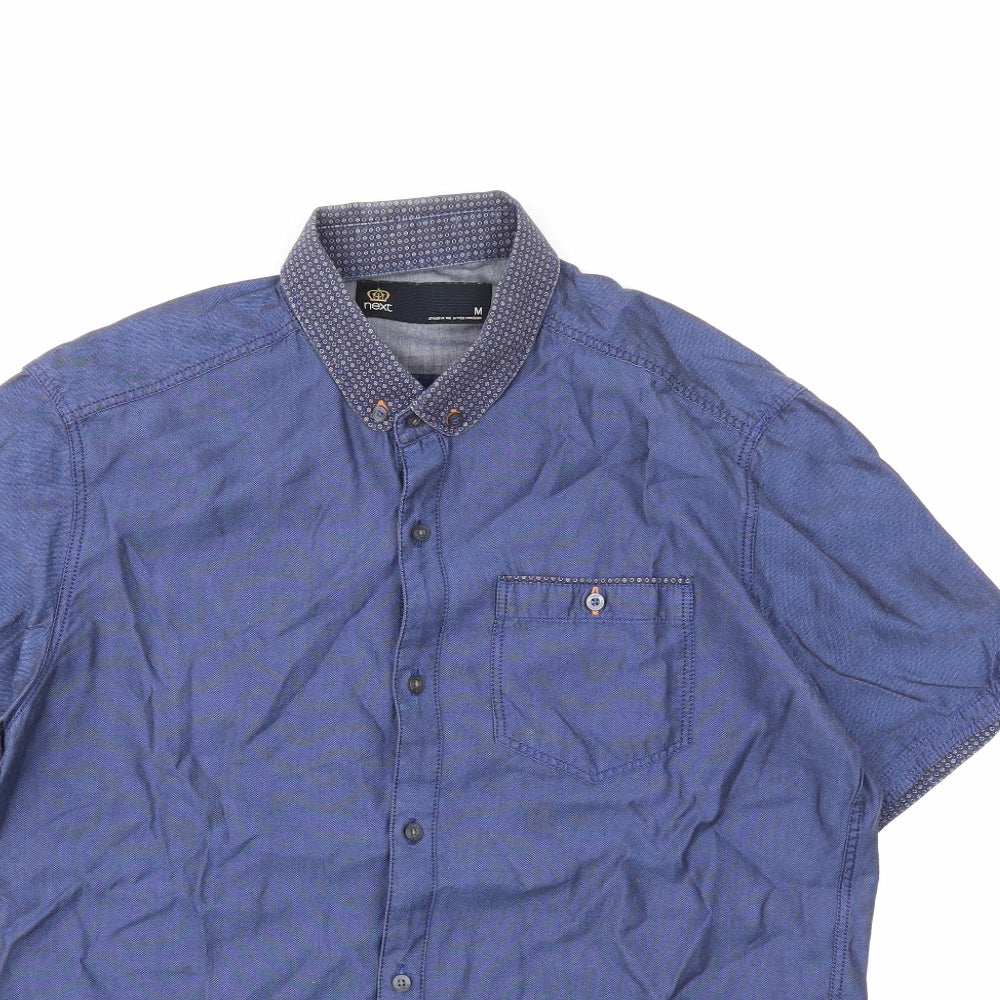 NEXT Mens Blue    Button-Up Size M