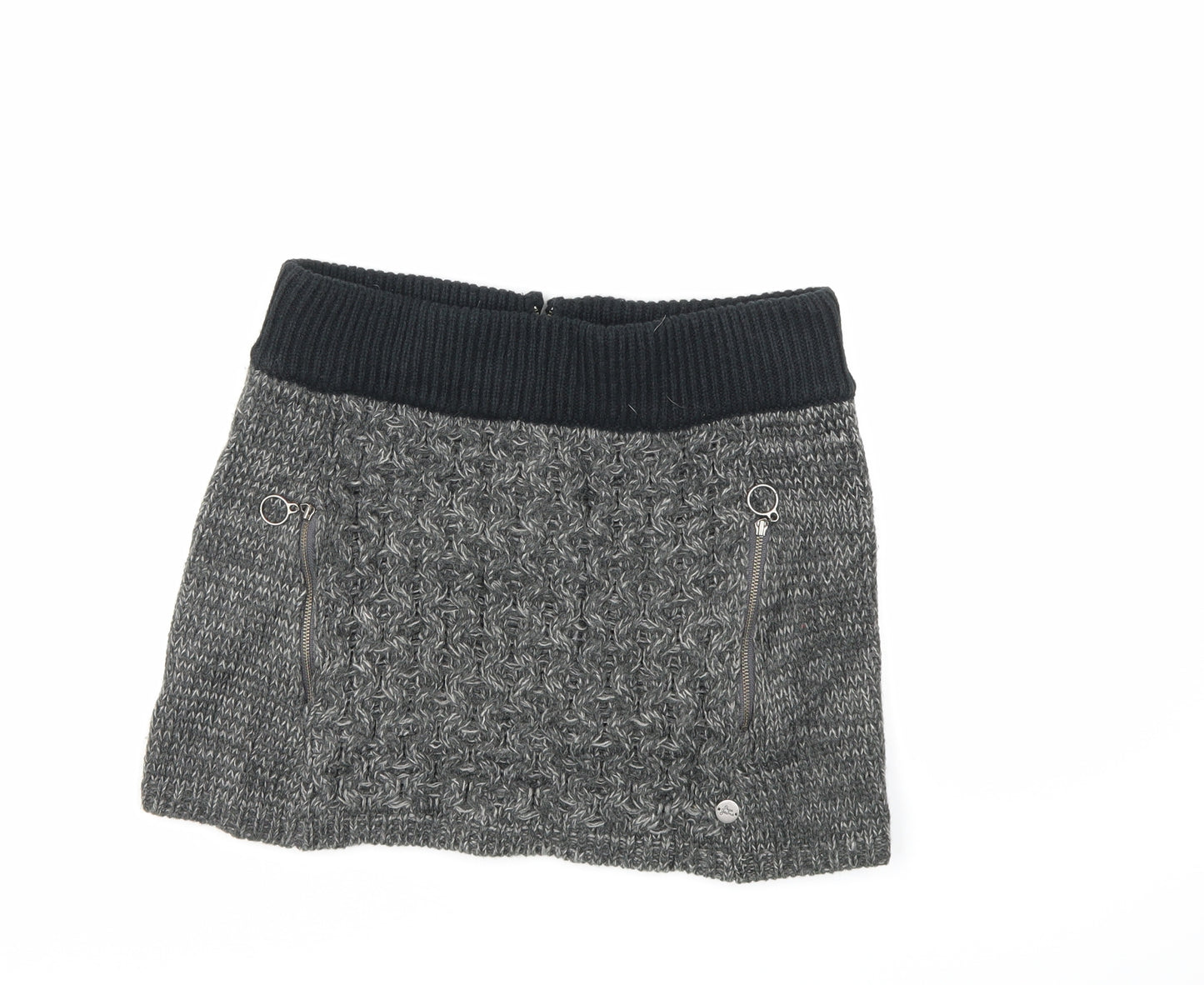 Pepe Jeans Womens Grey  Knit Mini Skirt Size L