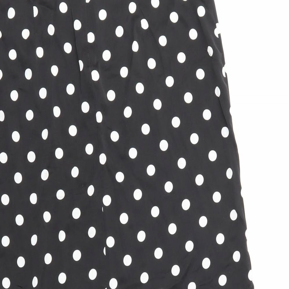H&M Womens Black Polka Dot  Mini Skirt Size 12