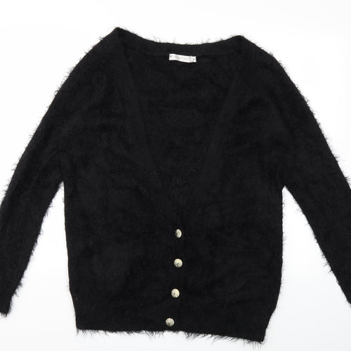 Mink Pink Womens Black  Knit Cardigan Jumper Size M