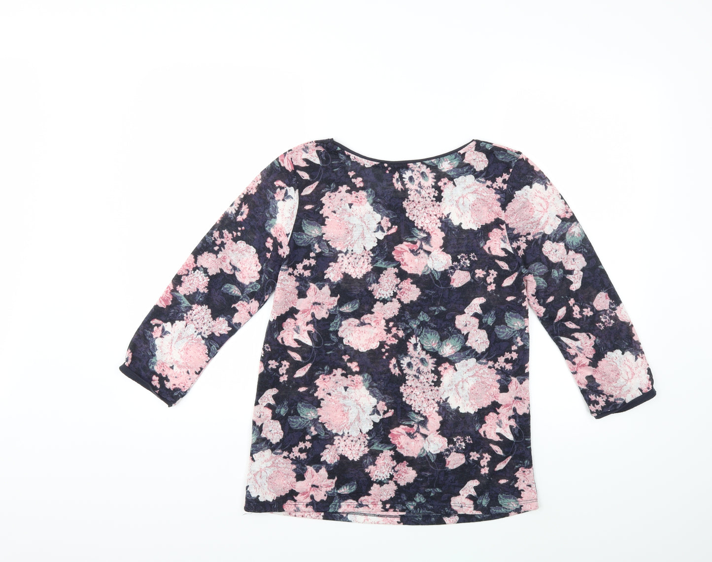 Dorothy Perkins Womens Blue Floral  Basic T-Shirt Size 12