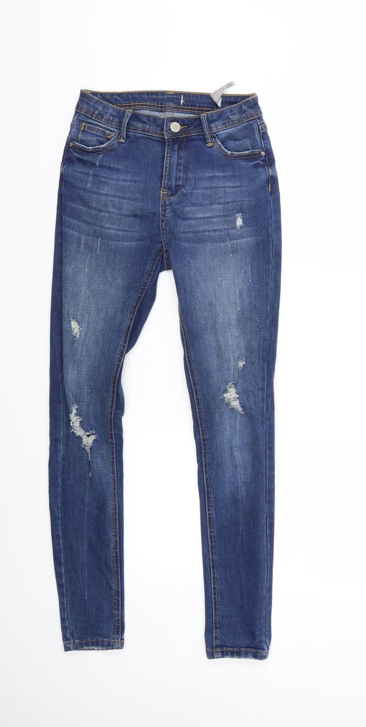 Preworn Womens Blue  Denim Skinny Jeans Size 26 in L30 in
