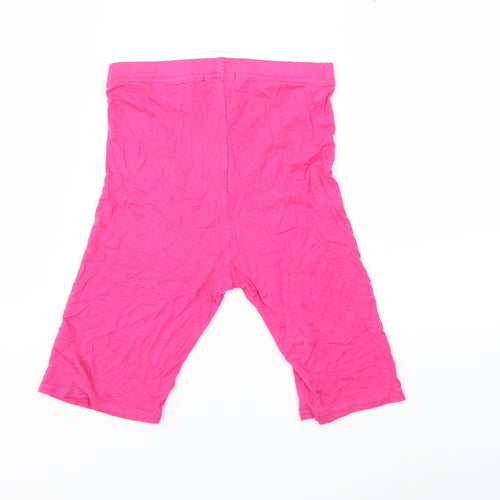 PRETTYLITTLETHING Womens Pink   Compression Shorts Size 4