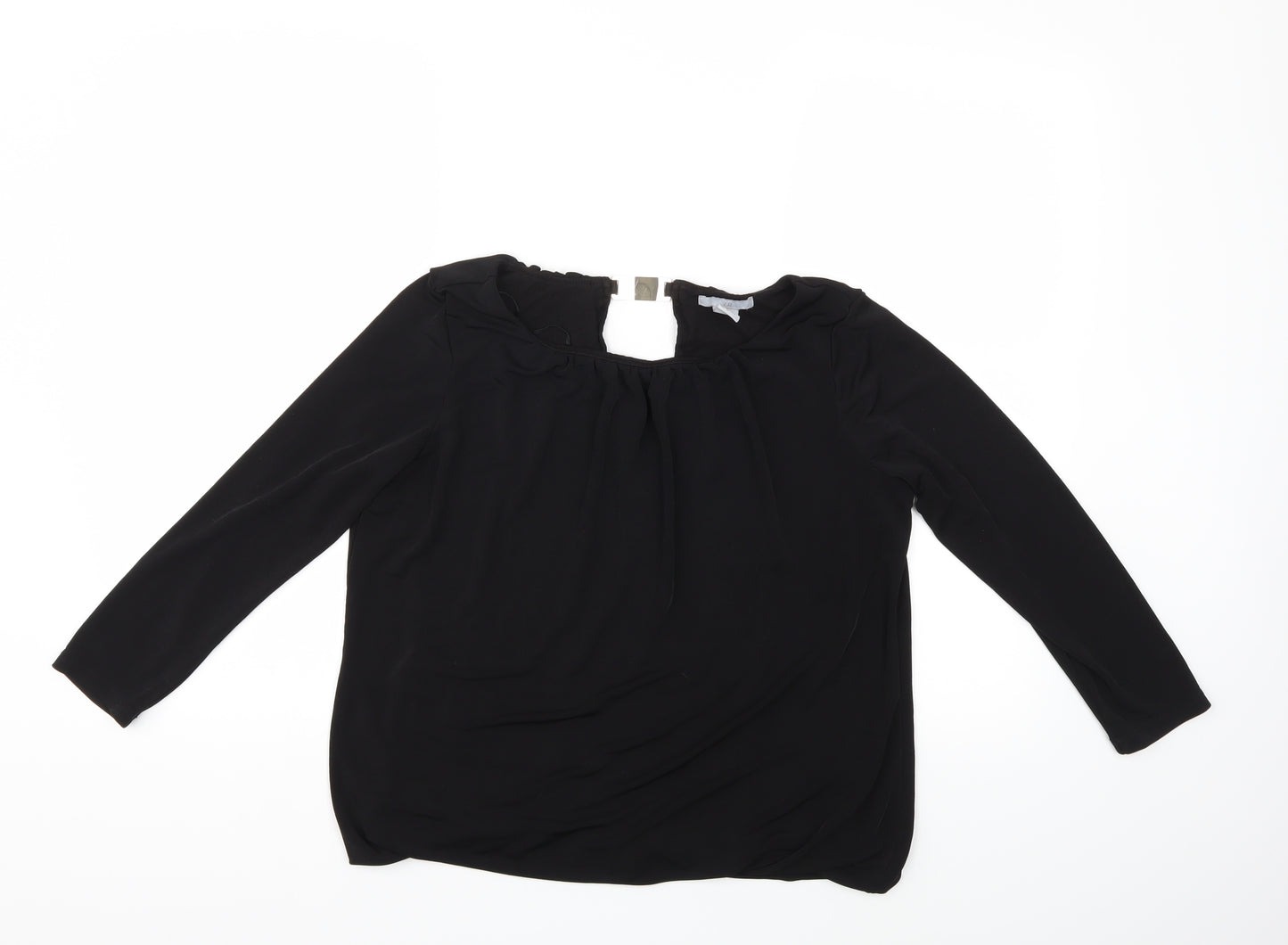 H&M Womens Black   Basic Blouse Size M