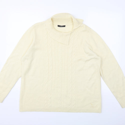 Bonmarché Womens Ivory  Knit Pullover Jumper Size L