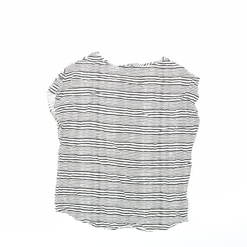 Primark Womens White Striped  Basic Blouse Size 6
