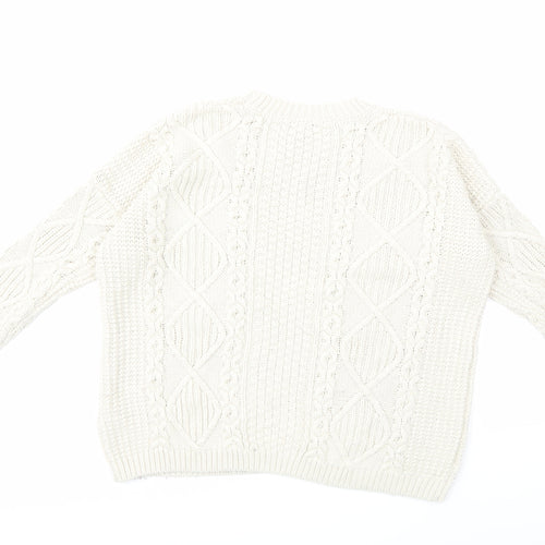 Topshop Womens Beige  Knit Pullover Jumper Size 8