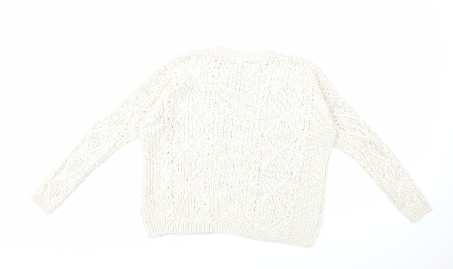 Topshop Womens Beige  Knit Pullover Jumper Size 8