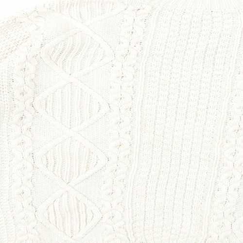 Topshop Womens Beige  Knit Pullover Jumper Size 8