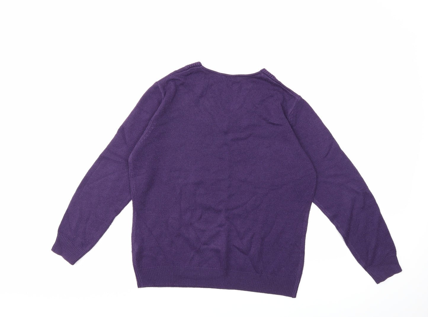 Damart Womens Purple  Knit Pullover Jumper Size 14
