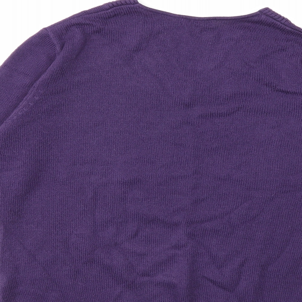 Damart Womens Purple  Knit Pullover Jumper Size 14