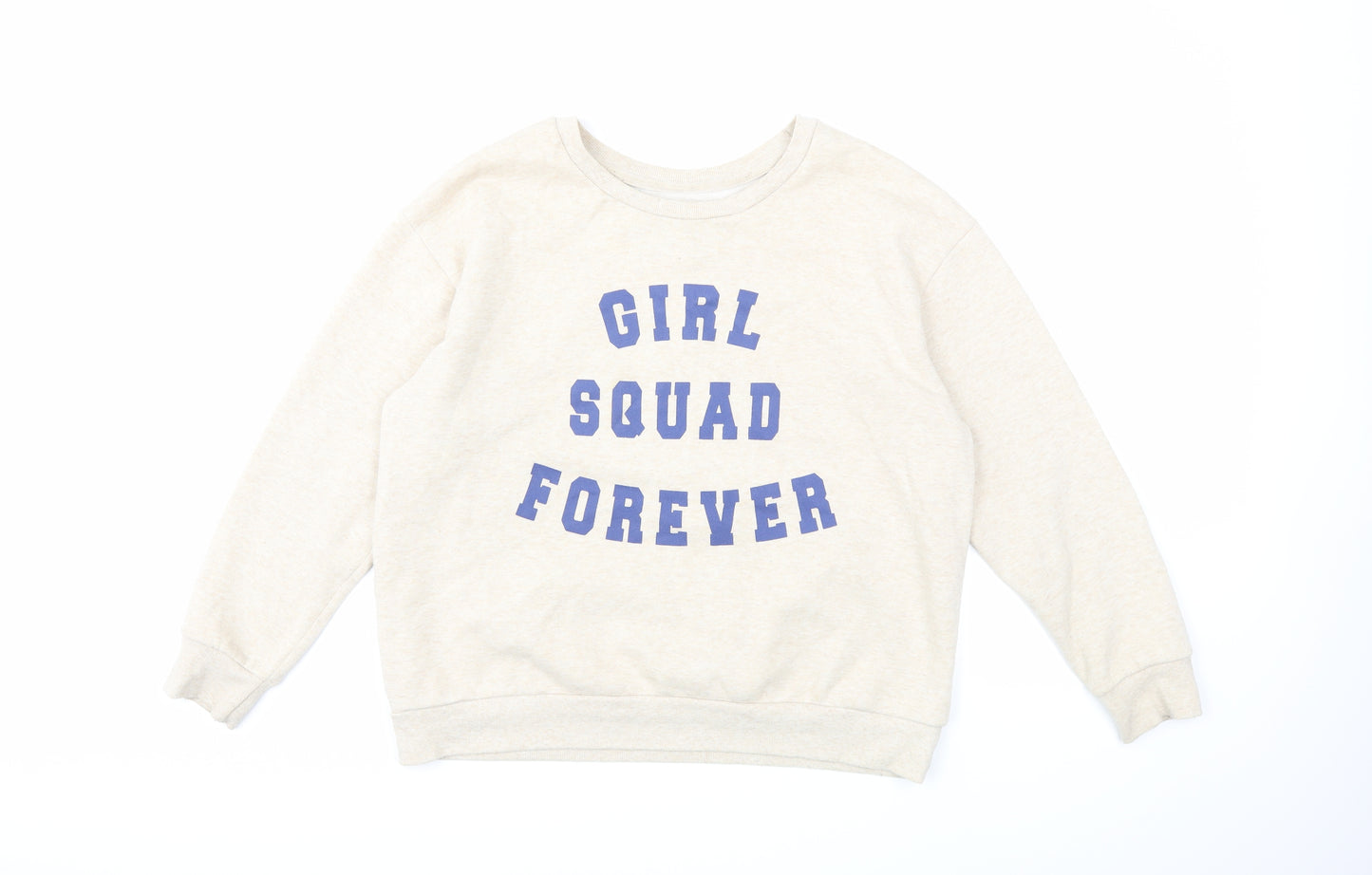 Primark Womens Beige   Pullover Sweatshirt Size 16  - Girl Squad