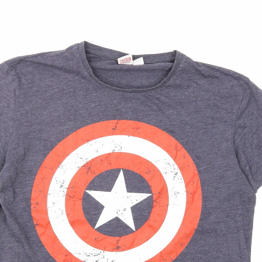 Marvel Mens Blue    T-Shirt Size M