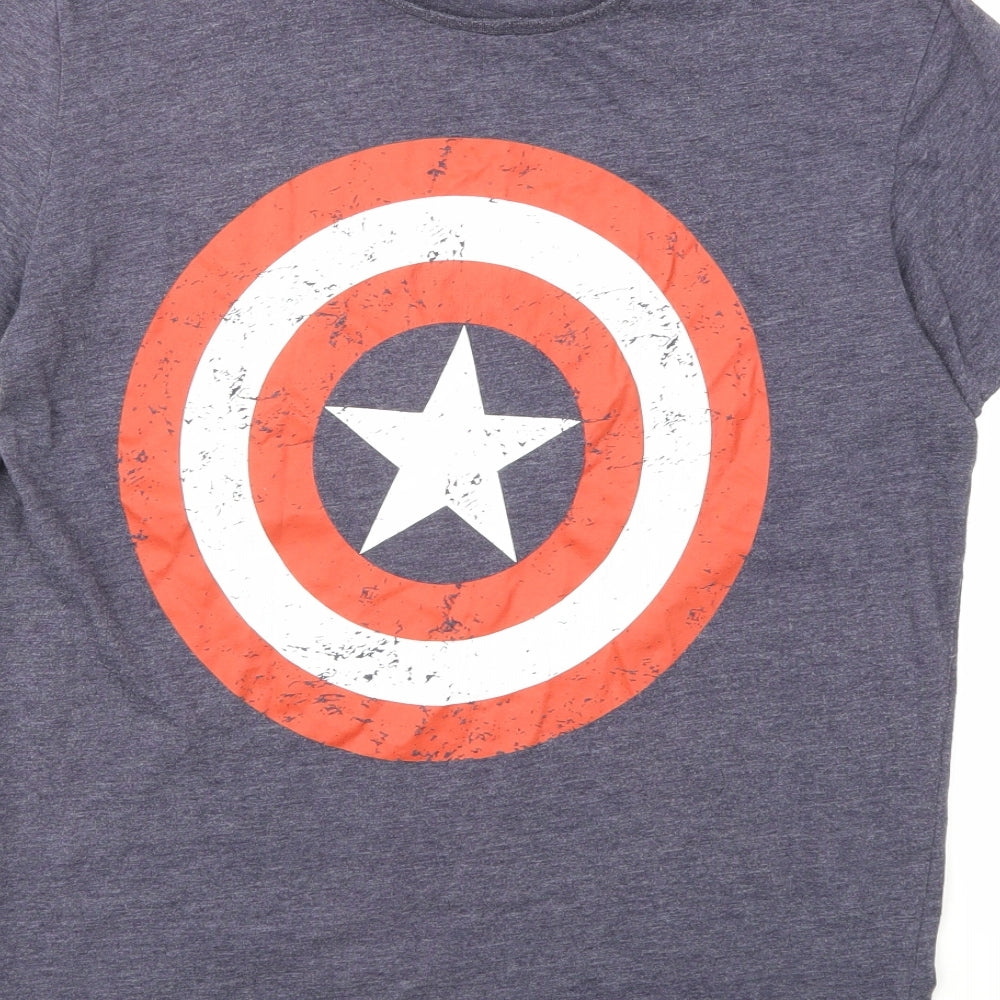 Marvel Mens Blue    T-Shirt Size M